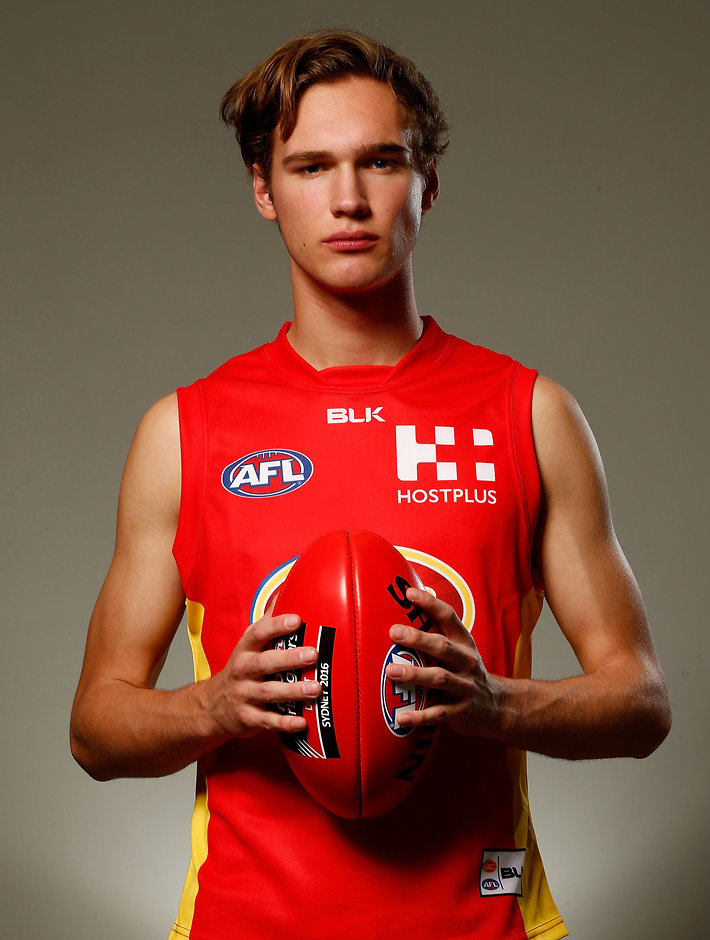AFL 2016 Media - NAB AFL Draft SYDNEY, AUSTRALIA - NOVEMBER 25: Pick 7 for the Gold Coast Suns Jack Scrimshaw poses poses during the 2016 NAB AFL Draft at the Hordern Pavilion on November 25, 2016 in Sydney, Australia. (Photo by Adam Trafford/AFL Media)